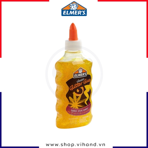 Keo dán kim tuyến Elmer’s Glitter Glue 177ml – Vàng (Yellow)