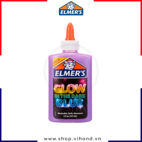 Keo dán phát sáng trong tối Elmer’s Glow in the Dark 147ml – Tím (Purple)