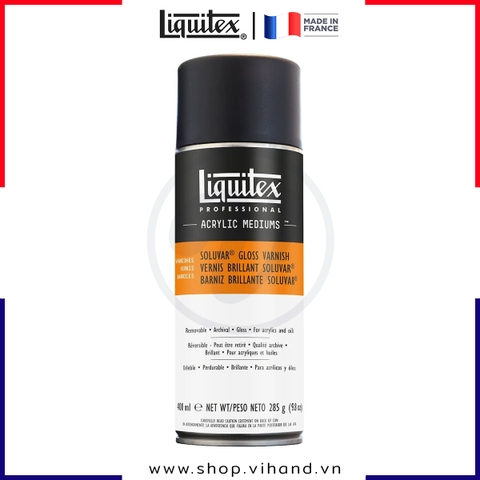 Bình xịt phủ bảo vệ cho màu Acrylic & Sơn dầu Liquitex Professional Soluvar Gloss Varnish Spray (Bóng) - 295g (10.4Oz)