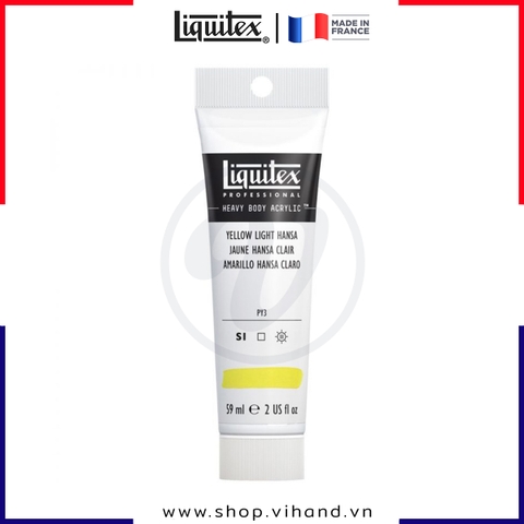 Màu acrylic đậm đặc hạng họa sĩ Liquitex Professional Heavy Body 411 Yellow Light Hansa - 59ml (2Oz)