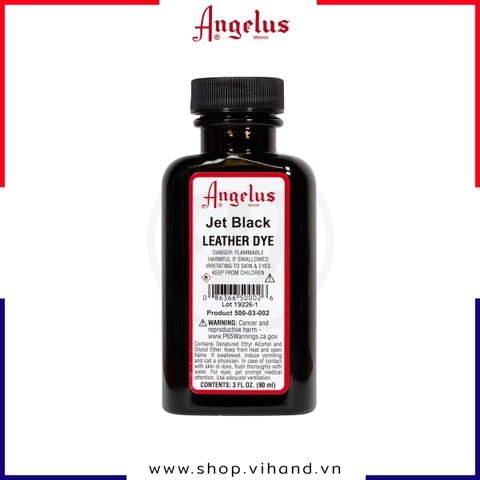 Màu nhuộm da Angelus Leather Dye Jet Black 90ml (3Oz) – 002