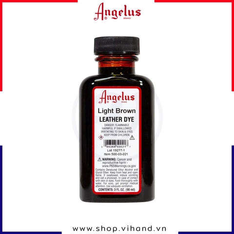 Màu nhuộm da Angelus Leather Dye Light Brown 90ml (3Oz) – 021