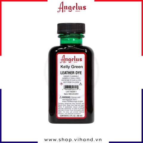 Màu nhuộm da Angelus Leather Dye Kelly Green 90ml (3Oz) – 051