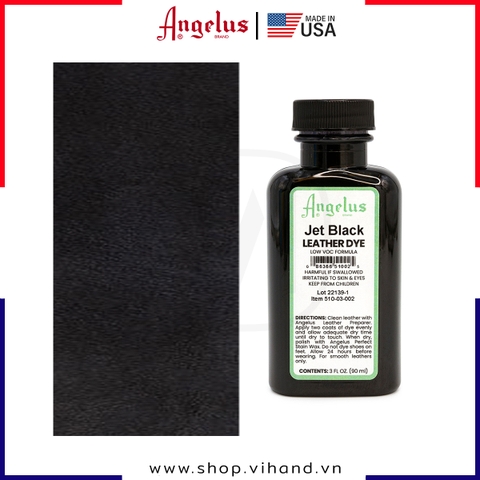 Màu nhuộm da Angelus Leather Dye Low VOC Jet Black 90ml (3Oz) – 002