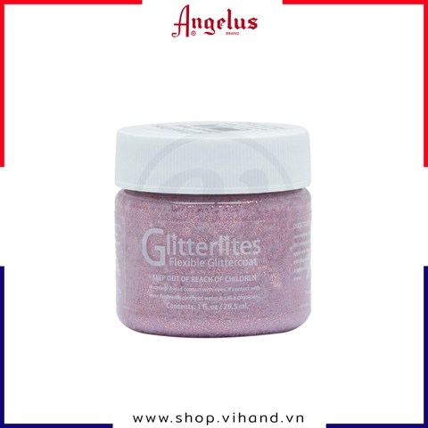 Màu vẽ da, vải Angelus Leather Paint Glitterlites Candy Pink 29.5ml (1Oz)