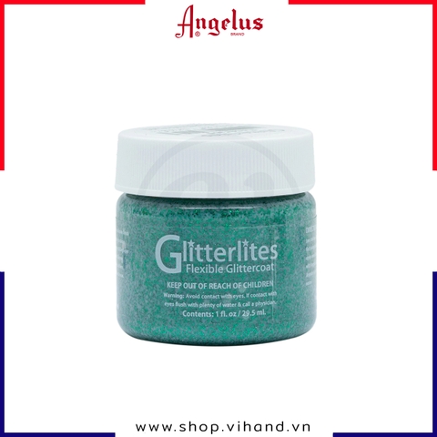 Màu vẽ da, vải Angelus Leather Paint Glitterlites Emerald 29.5ml (1Oz)