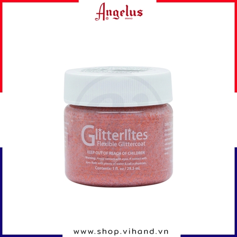 Màu vẽ da, vải Angelus Leather Paint Glitterlites Orange Orange 29.5ml (1Oz)