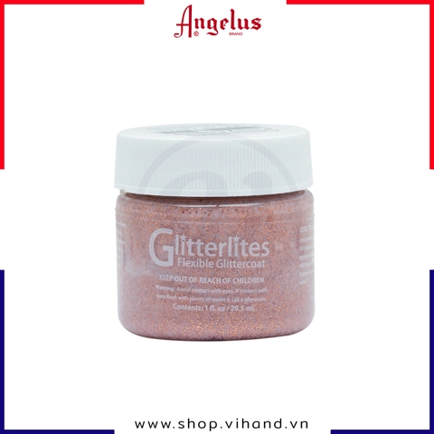 Màu vẽ da, vải Angelus Leather Paint Glitterlites Penny Copper 29.5ml (1Oz)