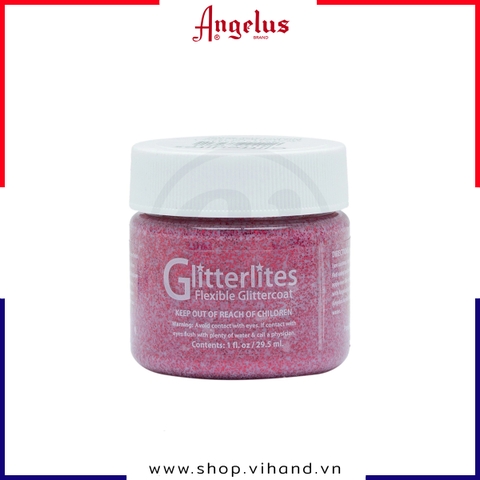 Màu vẽ da, vải Angelus Leather Paint Glitterlites Ruby Red 29.5ml (1Oz)