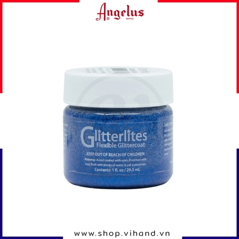 Màu vẽ da, vải Angelus Leather Paint Glitterlites Starlite Blue 29.5ml (1Oz)