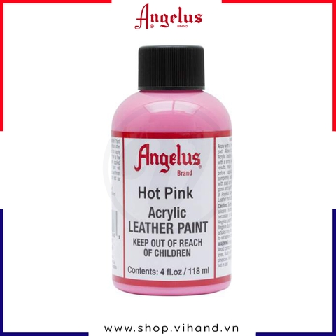 Màu vẽ da, vải Angelus Leather Paint Standard Hot Pink 118ml (4Oz) – 186