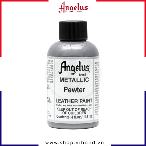 Màu vẽ da, vải Angelus Leather Paint Metallic Pewter 118ml (4Oz) – 143