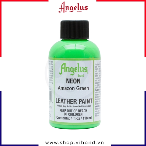 Màu vẽ da, vải Angelus Leather Paint Neon Amazon Green 118ml (4Oz) - 125