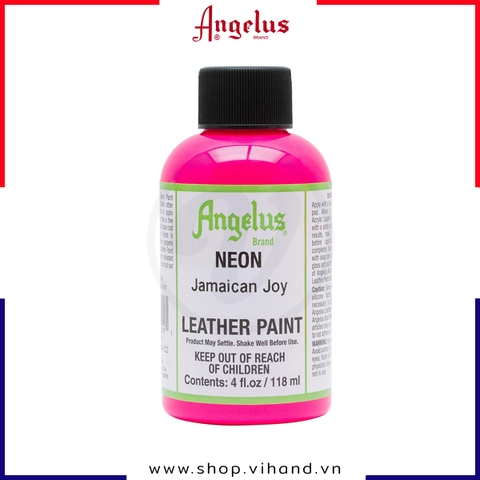 Màu vẽ da, vải Angelus Leather Paint Neon Jamaican Joy 118ml (4Oz) - 122