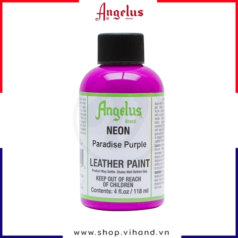 Màu vẽ da, vải Angelus Leather Paint Neon Paradise Purple 118ml (4Oz) - 124