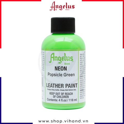 Màu vẽ da, vải Angelus Leather Paint Neon Popsicle Green 118ml (4Oz) - 126