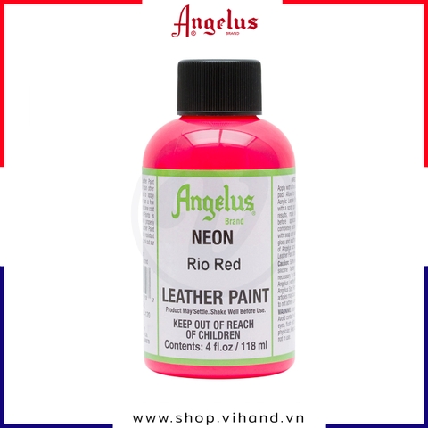 Màu vẽ da, vải Angelus Leather Paint Neon Riot Red 118ml (4Oz) - 120