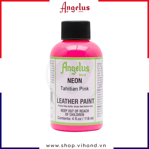 Màu vẽ da, vải Angelus Leather Paint Neon Tahitian Pink 118ml (4Oz) - 121