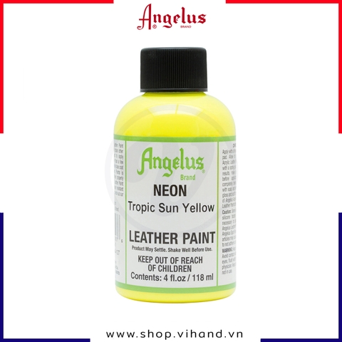 Màu vẽ da, vải Angelus Leather Paint Neon Tropic Sun Yellow 118ml (4Oz) - 127