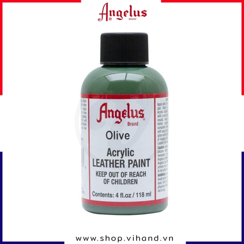 Màu vẽ da, vải Angelus Leather Paint Standard Olive 118ml (4Oz) – 272