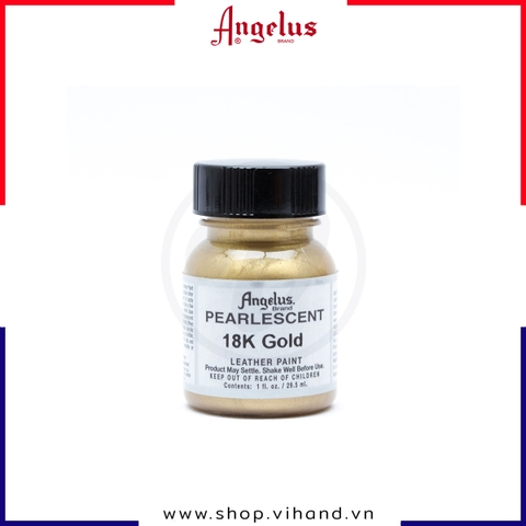 Màu vẽ da, vải Angelus Leather Paint Pearlescent 18k Gold 29.5ml (1Oz) – 455