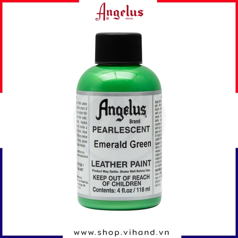 Màu vẽ da, vải Angelus Leather Paint Pearlescent Emerald Green 118ml (4Oz) – 457
