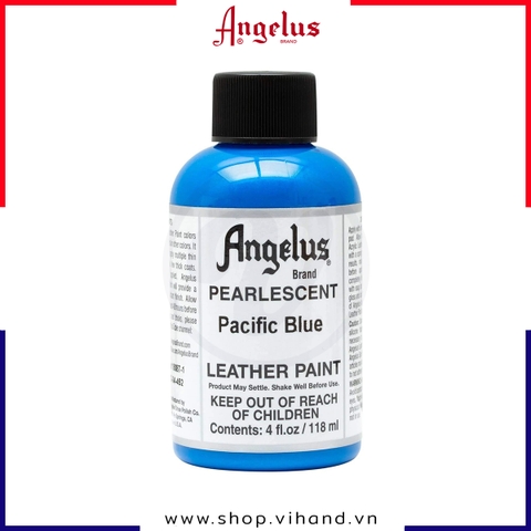 Màu vẽ da, vải Angelus Leather Paint Pearlescent Pacific Blue 118ml (4Oz) – 452