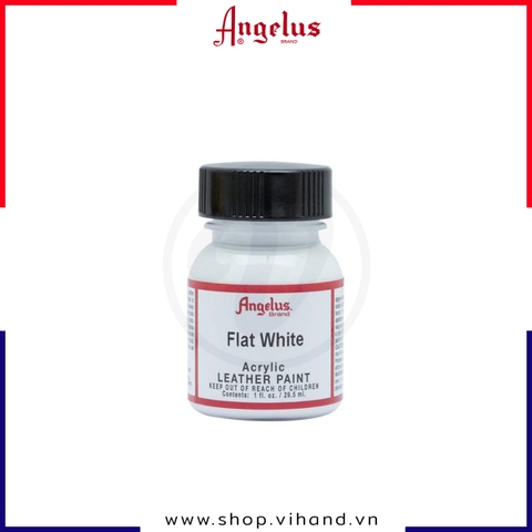 Màu vẽ da, vải Angelus Leather Paint Standard Flat White (Trắng đục) 29.5ml (1Oz) – 105