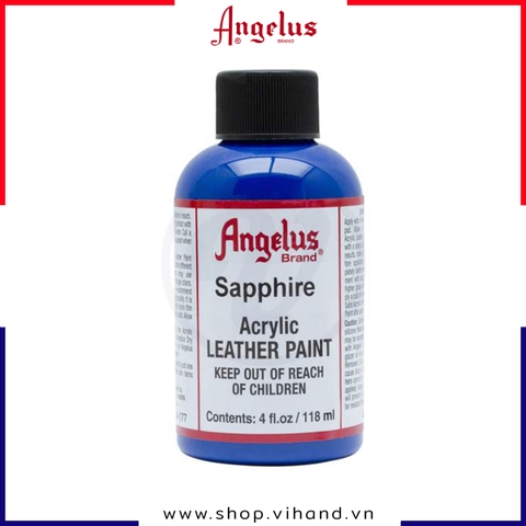 Màu vẽ da, vải Angelus Leather Paint Standard Sapphire 118ml (4Oz) – 177