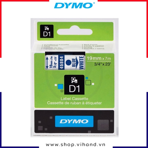 Nhãn dán Dymo D1 nhựa PET 19mm x 7m - Xanh dương/Trắng | S0720840