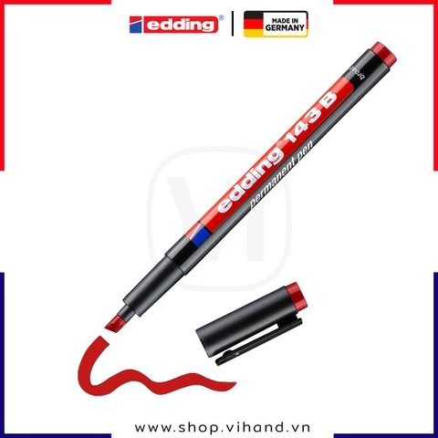 Bút dánh dấu công nghiệp Edding 143 B Permanent Pen - Red