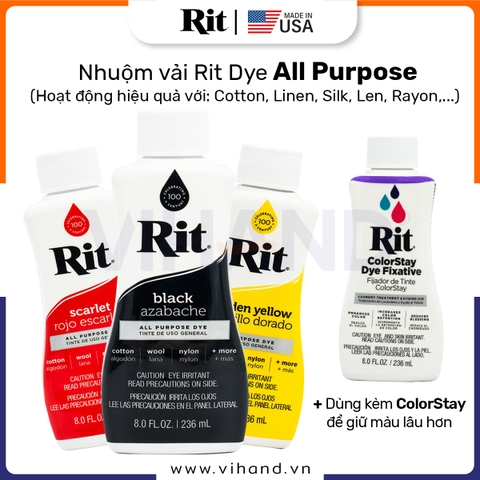 Thuốc nhuộm quần áo Rit All-Purpose Liquid Dye 236ml (Dạng lỏng)