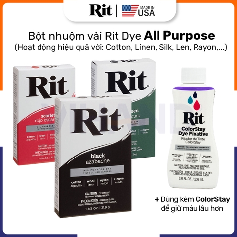 Bột nhuộm quần áo Rit Dye All Purpose Powder 31.9g