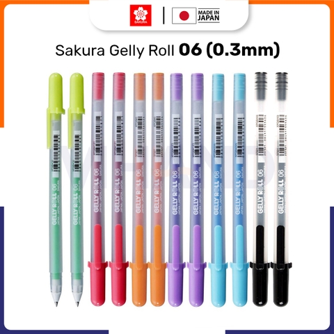 Bút bi Gel Sakura Gelly Roll Classic 06 Fine Point - Ngòi 0.3mm