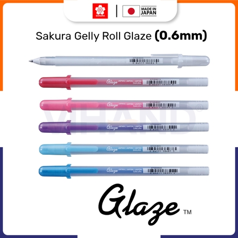 Bút bi Gel mực nổi 3D, bóng sáng để vẽ trang trí Sakura Gelly Roll Glaze - Ngòi 0.6mm