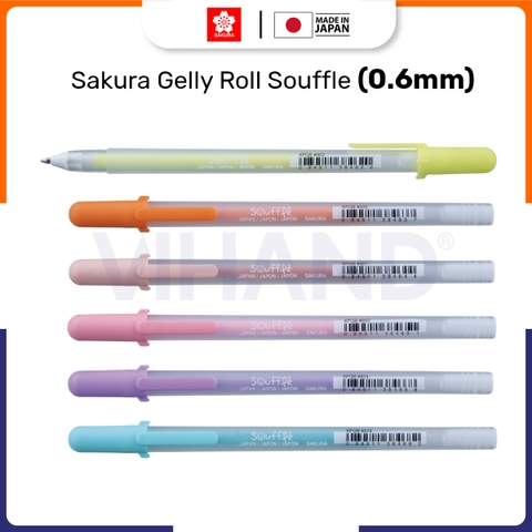 Bút bi Gel mực nổi 3D hiệu ứng mờ vẽ trang trí Sakura Gelly Roll Souffle - Ngòi 0.6mm