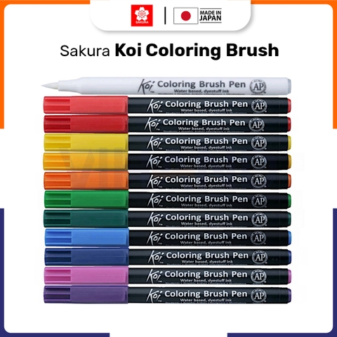 Bút lông màu nước vẽ nghệ thuật Sakura Koi Coloring Brush Pen - Ngòi cọ