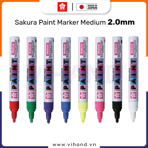 Bút sơn dầu đánh dấu công nghiệp nhiều màu sắc Sakura Paint Marker Medium Point - Ngòi 2.0mm