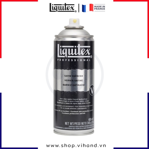 Bình xịt tạo lớp phủ bảo vệ màu Liquitex Professional Satin Varnish Spray (Ít bóng) - 400ml (14Oz)