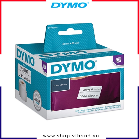 Tem giấy in bảng tên Dymo LW 41 x 89mm – (300/Cuộn) | S0722560