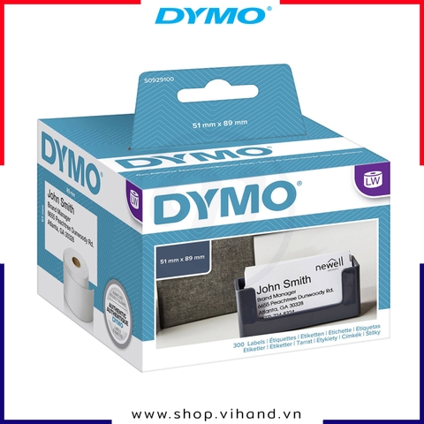 Tem giấy in danh thiếp Dymo LW 51 x 89mm – (300/Cuộn) | S0929100