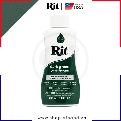 Thuốc nhuộm quần áo Rit All-Purpose Liquid Dye 236ml (Dạng lỏng) - Dark Green