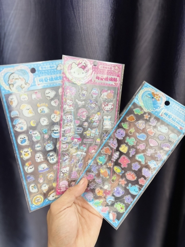 Set 10 Sticker Nổi Hoạt Hình