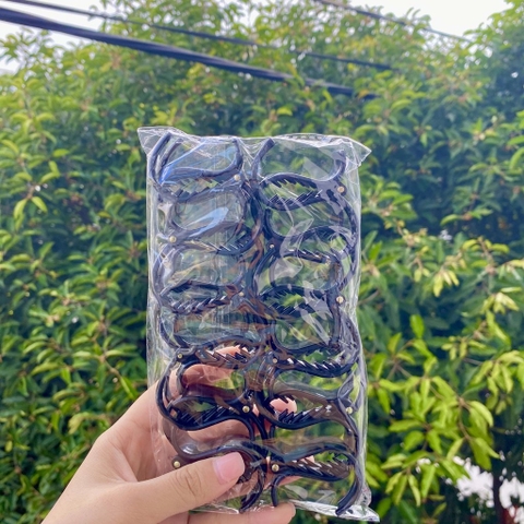 SET 12 KẸP ĐEN 3 RĂNG ND01842