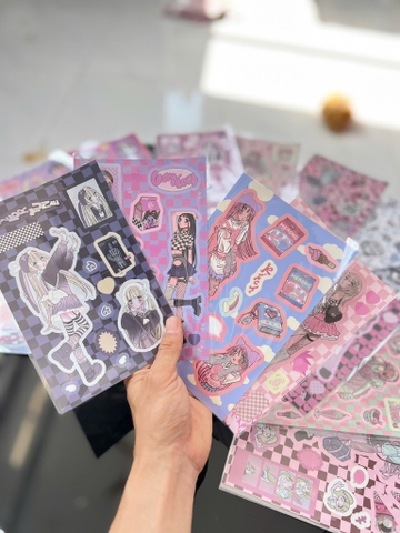 Set 10 Sticker Cô Bé Thời Trang RC3961