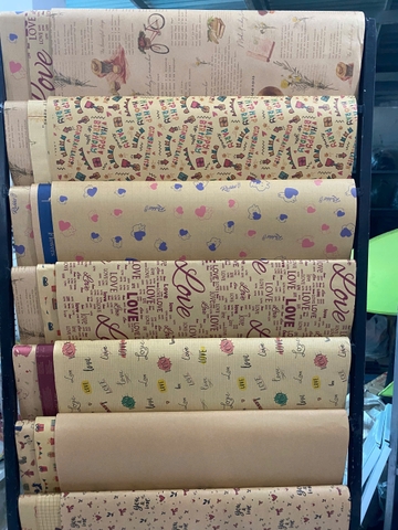 Set 10 Giấy Gói Qùa Kraft In ND01766
