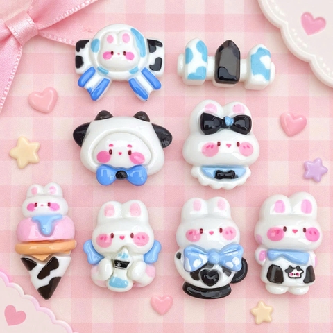 Set 100 Charm Thỏ Sữa RCCHARM1477