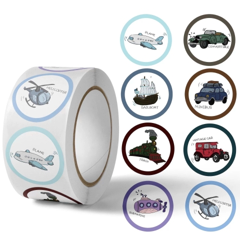 Cuộn 500 Sticker Hình Dán Xe Đẩy RCSTK469