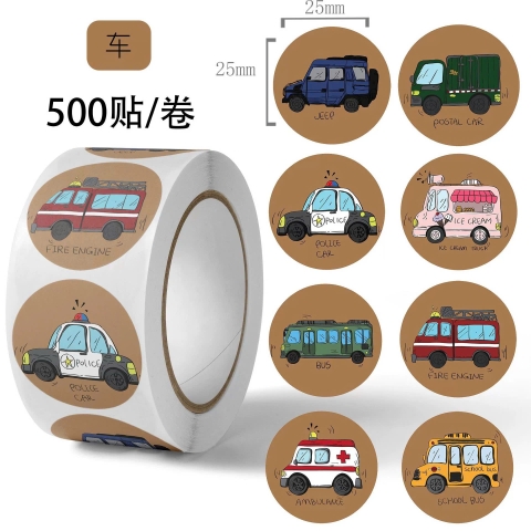 Cuộn 500 Sticker Hình Dán Xe Đẩy RCSTK469