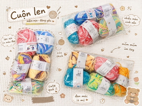 Set 5 Cuộn Len Nhiều Màu RC4291